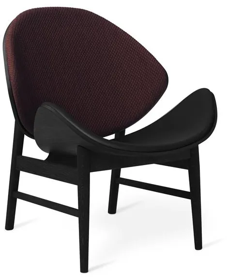 Warm Nordic The Orange Armchair with Seat and Back Upholstery Mosaic 682/Black Oak